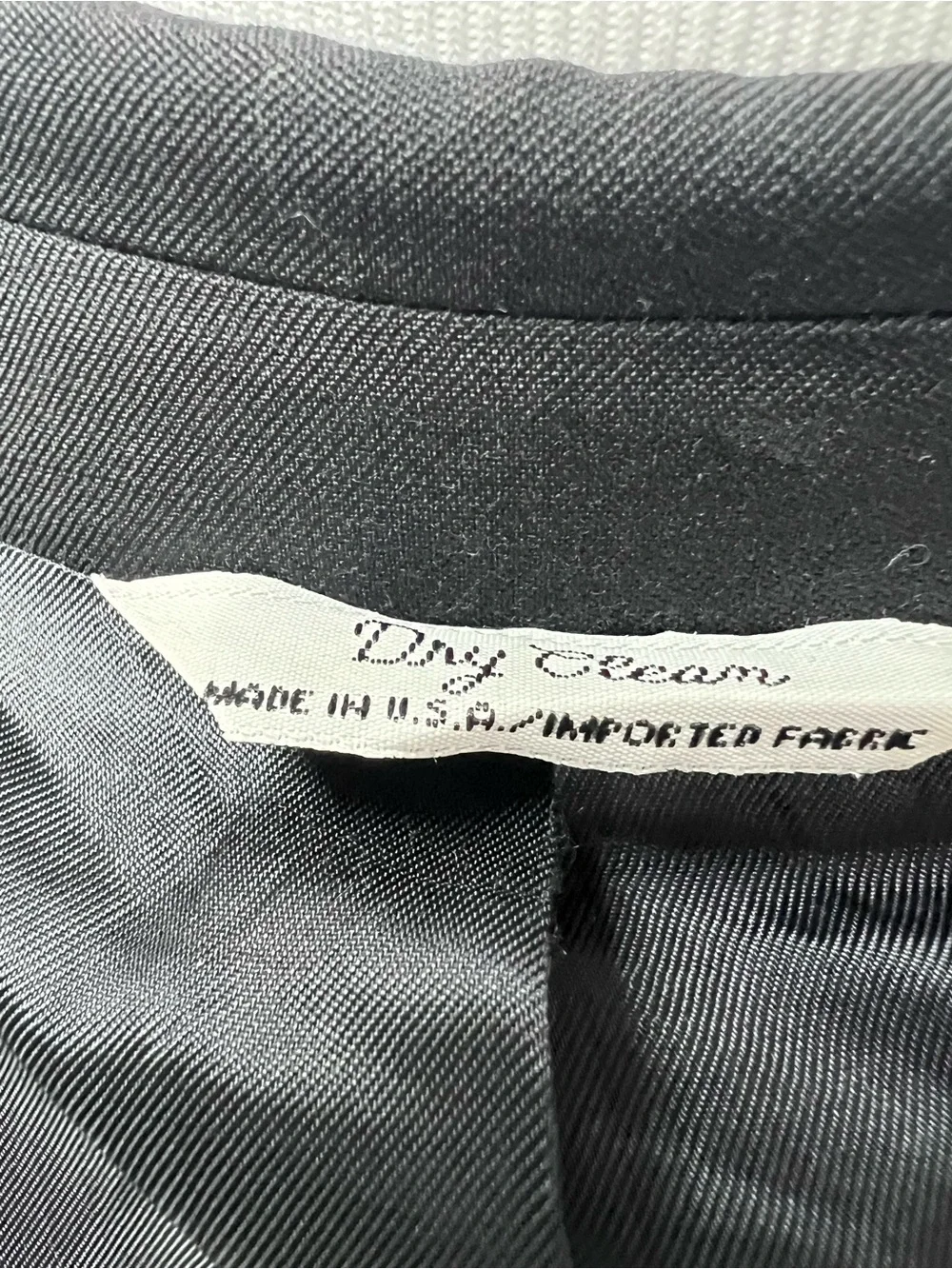 HUGO BOSS Vintage Men's 38R Black Al Capone Double Breasted Blazer Jacket